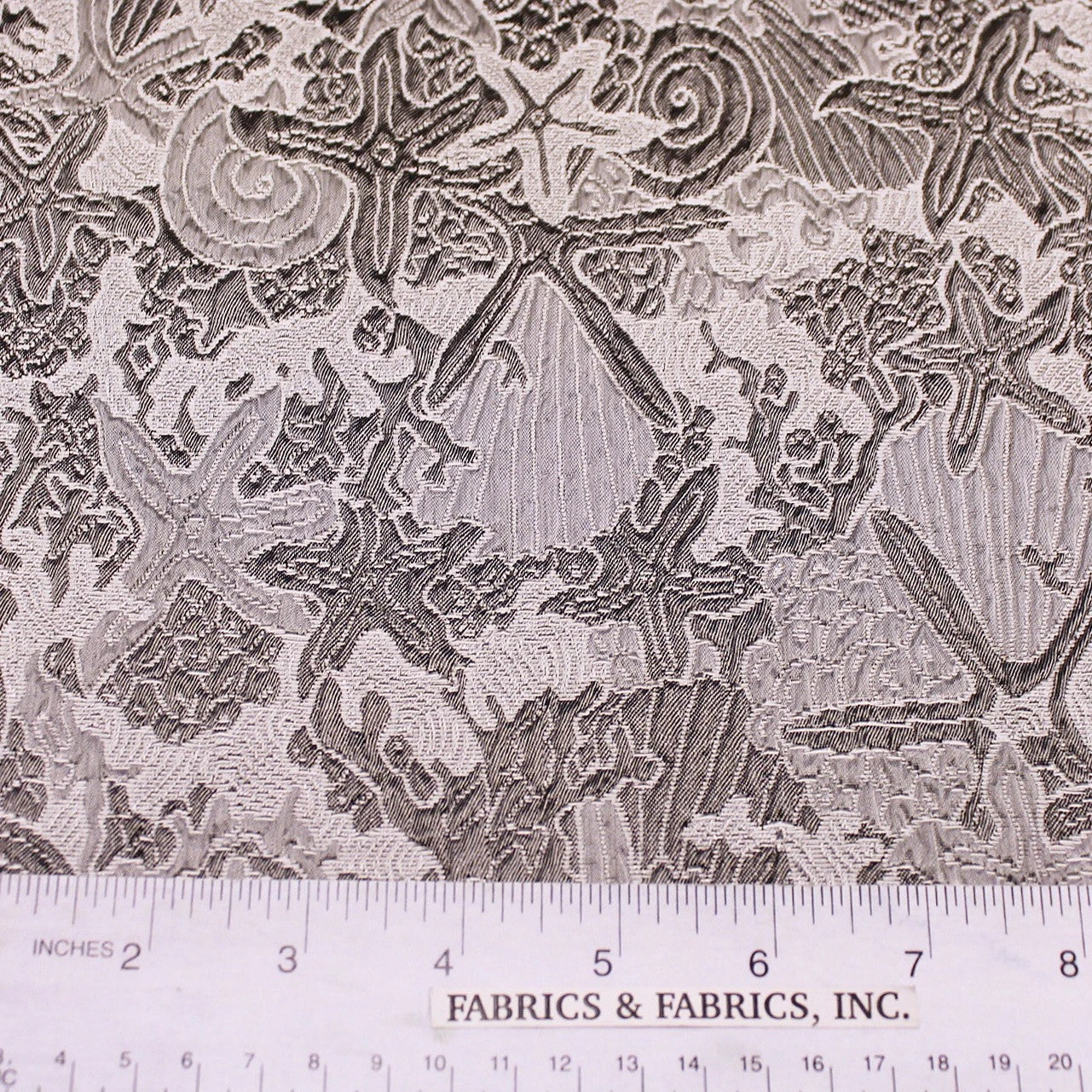 Nautical Brocade - Charcoal/Grey 4 Nautical Brocade - Charcoal/Grey - Image 2