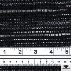 Italian Striped Wool Tweed - Black/Silver -Fabrics And Fabrics Store 0cfbe0753c4667247062063a3b53522b