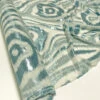 Italian Silk And Lurex Chiffon With Striations And Circles - Metallic Icy Seafoam / Off-White