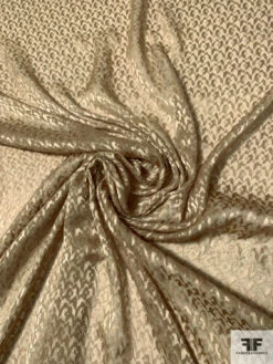 Italian Abstract Burnout Silk Chiffon - Tan 12 Italian Abstract Burnout Silk Chiffon - Tan -Fabrics And Fabrics Store 10156 2