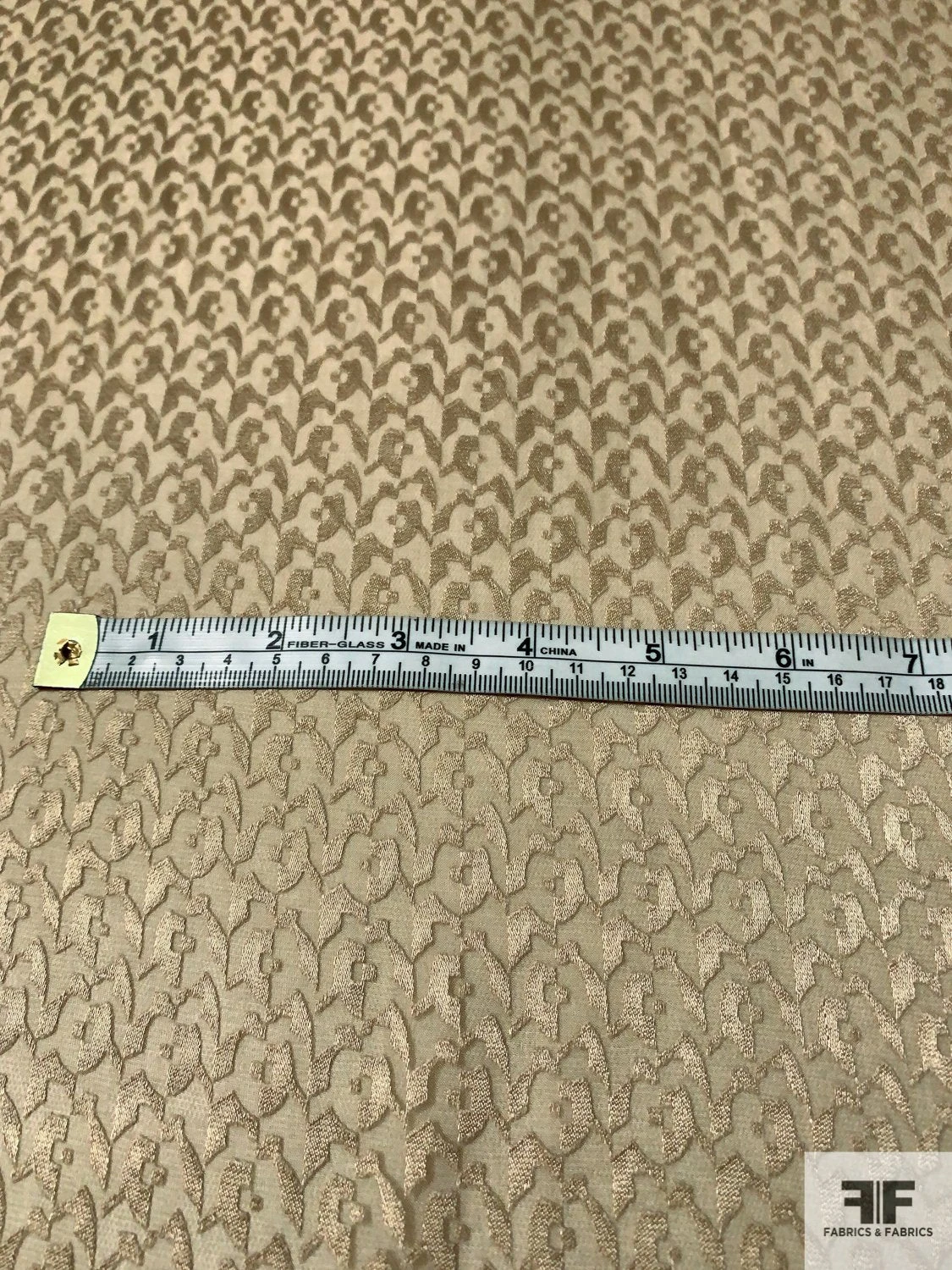 Italian Abstract Burnout Silk Chiffon - Tan 9 Italian Abstract Burnout Silk Chiffon - Tan - Image 7