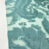 Italian Largescale Paisley Silk Chiffon Fil Coupé With Lurex - Dusty Turquoise -Fabrics And Fabrics Store 10162 1