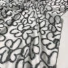 Italian Groovy Large-Scale Floral Fil Coupé Cotton Voile - Black / White -Fabrics And Fabrics Store 10248 7