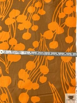 Streaming Floral Stems Silhouette Printed Organic Cotton Lawn - Caramel / Orange 14 Streaming Floral Stems Silhouette Printed Organic Cotton Lawn - Caramel / Orange -Fabrics And Fabrics Store 10263 5