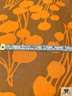 Streaming Floral Stems Silhouette Printed Organic Cotton Lawn - Caramel / Orange 15 Streaming Floral Stems Silhouette Printed Organic Cotton Lawn - Caramel / Orange -Fabrics And Fabrics Store 10263 6