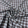 Hazy Plaid Cotton Shirting - Navy / Burnt Orange / White