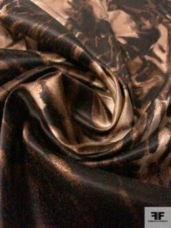 Wild Floral Stretch Shiny Cotton Satin - Shades Of Brown 12 Wild Floral Stretch Shiny Cotton Satin - Shades Of Brown -Fabrics And Fabrics Store 10638 3