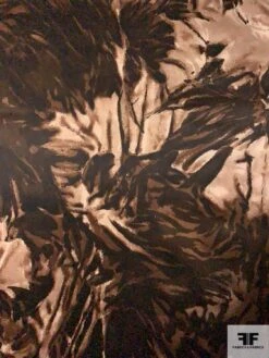Wild Floral Stretch Shiny Cotton Satin - Shades Of Brown 13 Wild Floral Stretch Shiny Cotton Satin - Shades Of Brown -Fabrics And Fabrics Store 10638 4