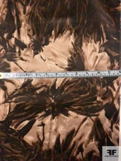 Wild Floral Stretch Shiny Cotton Satin - Shades Of Brown 14 Wild Floral Stretch Shiny Cotton Satin - Shades Of Brown -Fabrics And Fabrics Store 10638 5