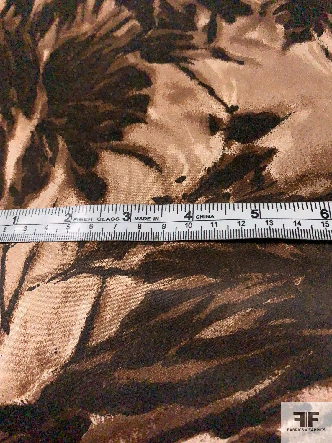 Wild Floral Stretch Shiny Cotton Satin - Shades Of Brown 9 Wild Floral Stretch Shiny Cotton Satin - Shades Of Brown - Image 7