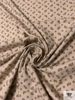 Japanese Ditsy Paisley Cotton Poplin - Sand / Turmeric / Tan -Fabrics And Fabrics Store 10639 2