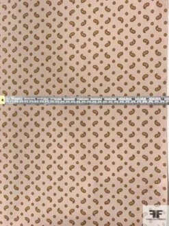 Japanese Ditsy Paisley Cotton Poplin - Sand / Turmeric / Tan -Fabrics And Fabrics Store 10639 4