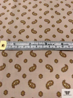 Japanese Ditsy Paisley Cotton Poplin - Sand / Turmeric / Tan -Fabrics And Fabrics Store 10639 5