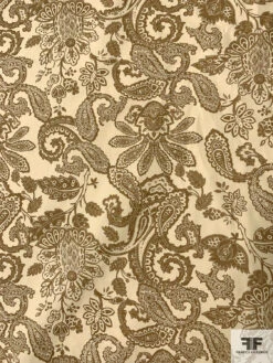 Paisley Printed Cotton Poplin - Tan / Beige