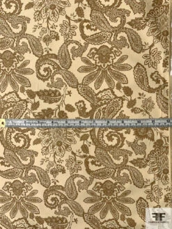 Paisley Printed Cotton Poplin - Tan / Beige 13 Paisley Printed Cotton Poplin - Tan / Beige -Fabrics And Fabrics Store 10664 5