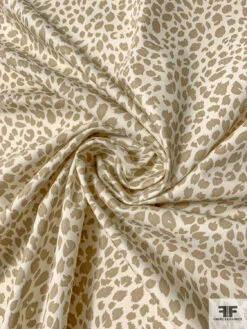 Cheetah Printed Cotton Twill - Ecru / Ivory 11 Cheetah Printed Cotton Twill - Ecru / Ivory -Fabrics And Fabrics Store 10690 2