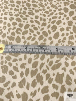 Cheetah Printed Cotton Twill - Ecru / Ivory 14 Cheetah Printed Cotton Twill - Ecru / Ivory -Fabrics And Fabrics Store 10690 6