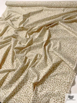 Cheetah Printed Cotton Twill - Ecru / Ivory 15 Cheetah Printed Cotton Twill - Ecru / Ivory -Fabrics And Fabrics Store 10690 7