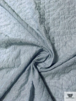 Japanese Micro-Striped Plisse Cotton Shirting With Fused Backing - Blue / Off-White 11 Japanese Micro-Striped Plisse Cotton Shirting With Fused Backing - Blue / Off-White -Fabrics And Fabrics Store 10784 2