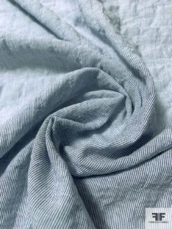 Japanese Micro-Striped Plisse Cotton Shirting With Fused Backing - Blue / Off-White 12 Japanese Micro-Striped Plisse Cotton Shirting With Fused Backing - Blue / Off-White -Fabrics And Fabrics Store 10784 3