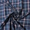 Plaid Yarn-Dyed Cotton Shirting - Navy / Turquoise / White / Red -Fabrics And Fabrics Store 10796 1