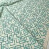 Geometric Lattice Printed Medium-Weight Cotton Canvas - Seafoam / Cream -Fabrics And Fabrics Store 10825 7
