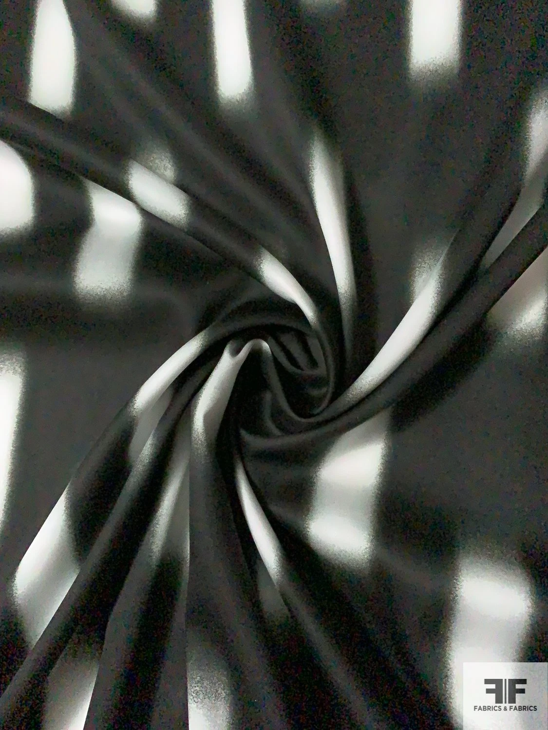 Italian Hazy Floating Rectangles Printed Cotton Lawn - Black / Ecru 5 Italian Hazy Floating Rectangles Printed Cotton Lawn - Black / Ecru - Image 3