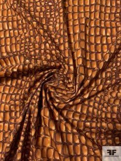 Reptile Pattern Lightweight Cotton Twill - Caramel / Brown / Black -Fabrics And Fabrics Store 10921 2