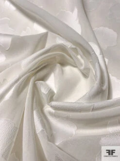 Famous NYC Designer Floral Fil Coupé Cotton Voile - Diamond White -Fabrics And Fabrics Store 11137 3