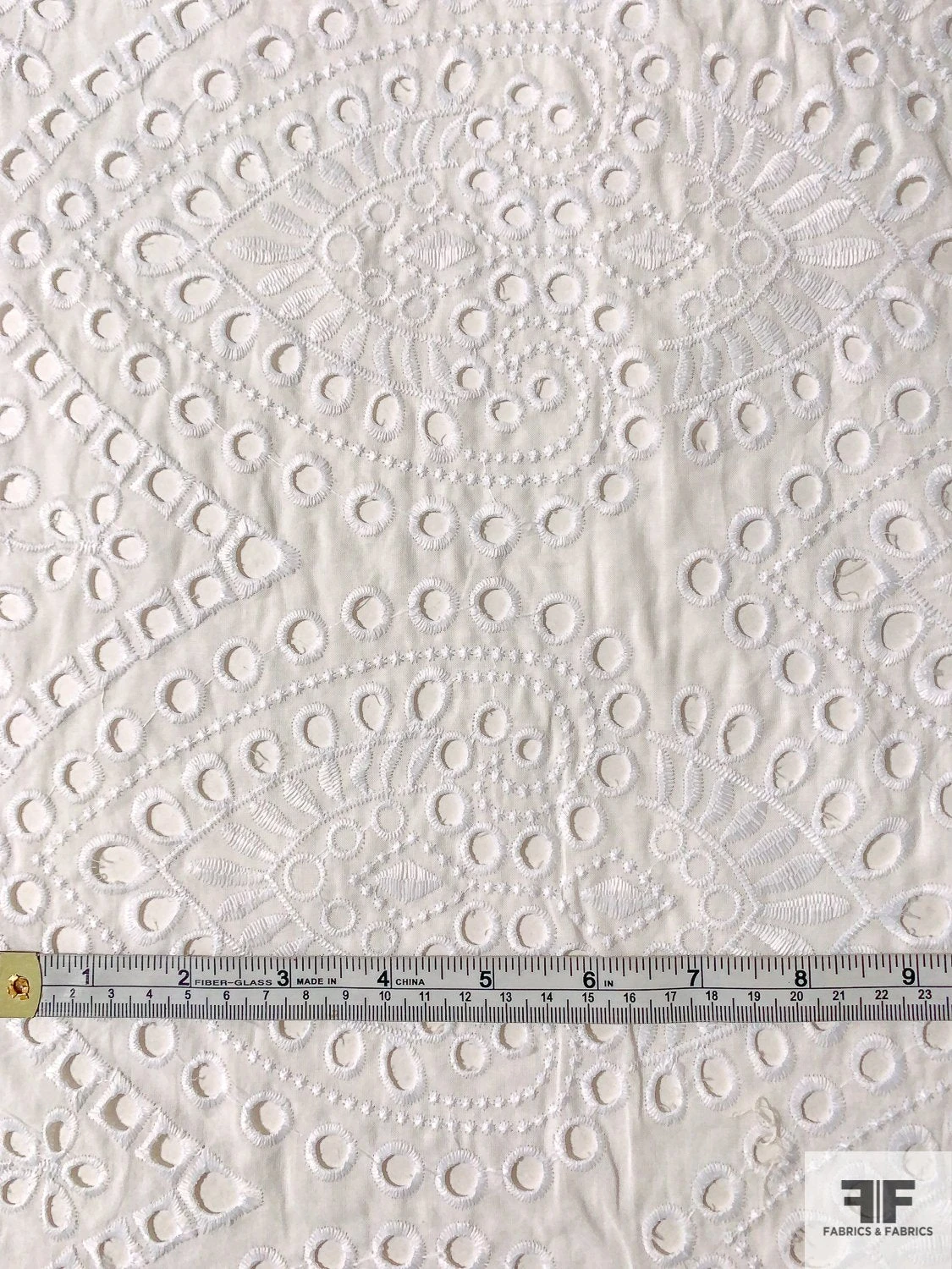 Lela Rose Medallion Eyelet Embroidered Cotton - White 8 Lela Rose Medallion Eyelet Embroidered Cotton - White - Image 6