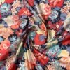 Liberty-Like Floral Printed Cotton Lawn - Navy / Dark Salmon / Turquoise / Pastel Yellow 1 Liberty-Like Floral Printed Cotton Lawn - Navy / Dark Salmon / Turquoise / Pastel Yellow -Fabrics And Fabrics Store 11230 1