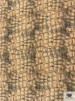 Alligator Skin Printed Silk Crepe De Chine - Tan / Black / Grey 13 Alligator Skin Printed Silk Crepe De Chine - Tan / Black / Grey -Fabrics And Fabrics Store 11351 4