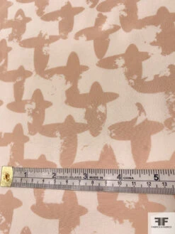 Cross Graphic Printed Silk Crepe De Chine - Blush / Ivory 14 Cross Graphic Printed Silk Crepe De Chine - Blush / Ivory -Fabrics And Fabrics Store 11425 6