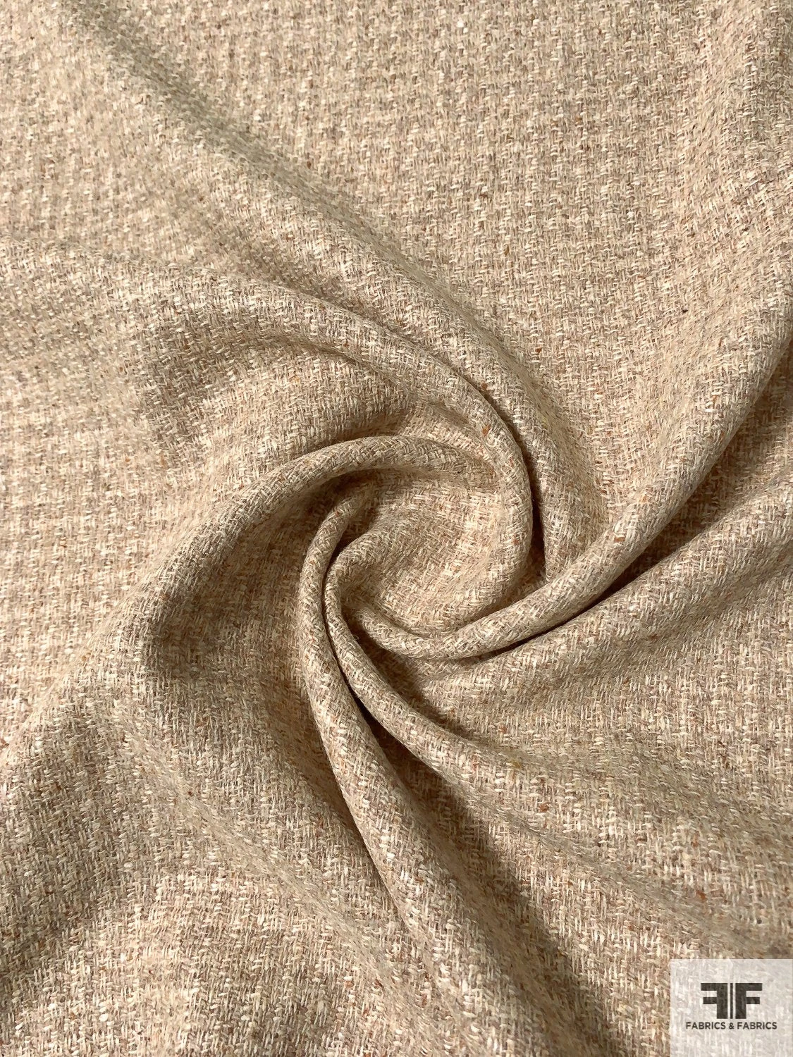 Italian Basketweave Wool Suiting - Oatmeal 4 Italian Basketweave Wool Suiting - Oatmeal - Image 2