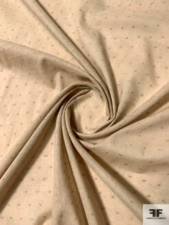 Swiss Dot Cotton Voile - Tan