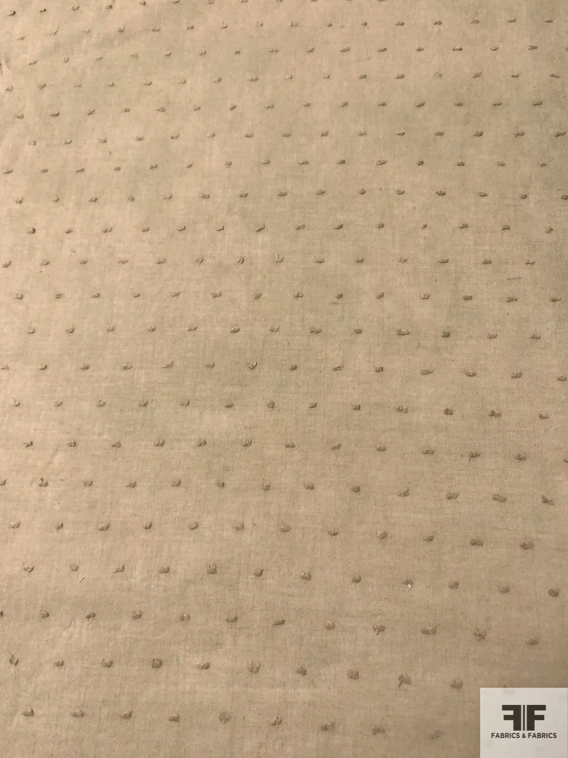 Swiss Dot Cotton Voile - Tan 6 Swiss Dot Cotton Voile - Tan - Image 4