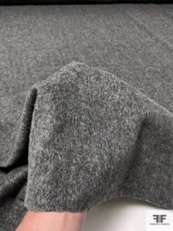 Italian Basic Wool Blend Brushed Suiting - Heathered Grey -Fabrics And Fabrics Store 11555 4
