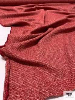 Basic Two-Tone Wool Suiting - Red / Blushy Pink