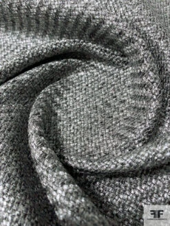 Italian Shimmery Wool Blend Suiting - Gunmetal Silver 9 Italian Shimmery Wool Blend Suiting - Gunmetal Silver -Fabrics And Fabrics Store 11570 2
