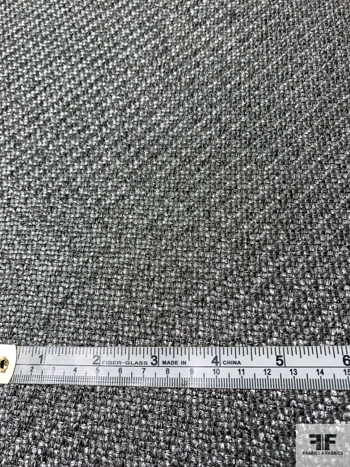 Italian Shimmery Wool Blend Suiting - Gunmetal Silver 6 Italian Shimmery Wool Blend Suiting - Gunmetal Silver - Image 4