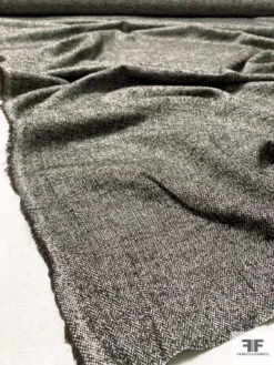 Virgin Wool Blend Micro-Chevron Stretch Suiting - Dark Chocolate / Off-White 13 Virgin Wool Blend Micro-Chevron Stretch Suiting - Dark Chocolate / Off-White -Fabrics And Fabrics Store 11580 6