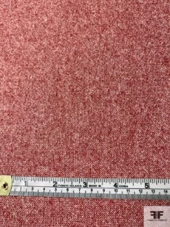 French Two-Tone Wool Blend Suiting - Red / Off-White -Fabrics And Fabrics Store 11588 4
