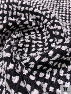 Made In England Classic Cotton-Wool Tweed - Black / White
