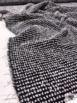 Made In England Classic Cotton-Wool Tweed - Black / White -Fabrics And Fabrics Store 11601 6