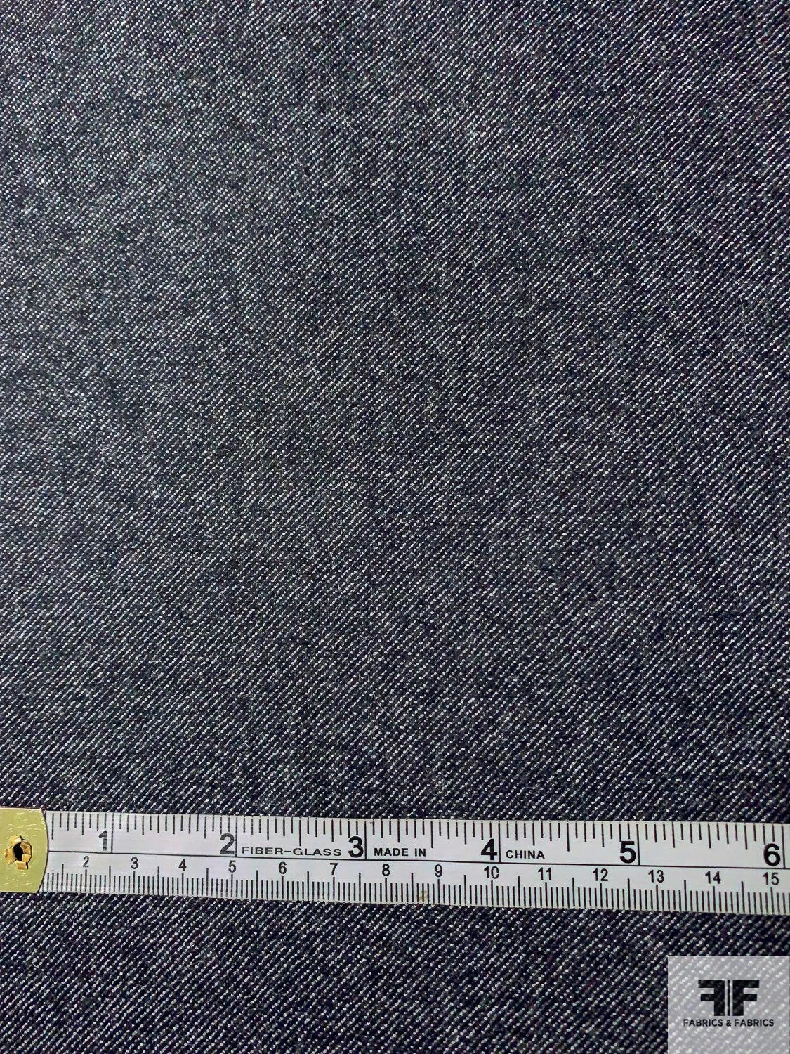 Italian Wool Blend Flannel Gabardine - Denim Navy 6 Italian Wool Blend Flannel Gabardine - Denim Navy - Image 4