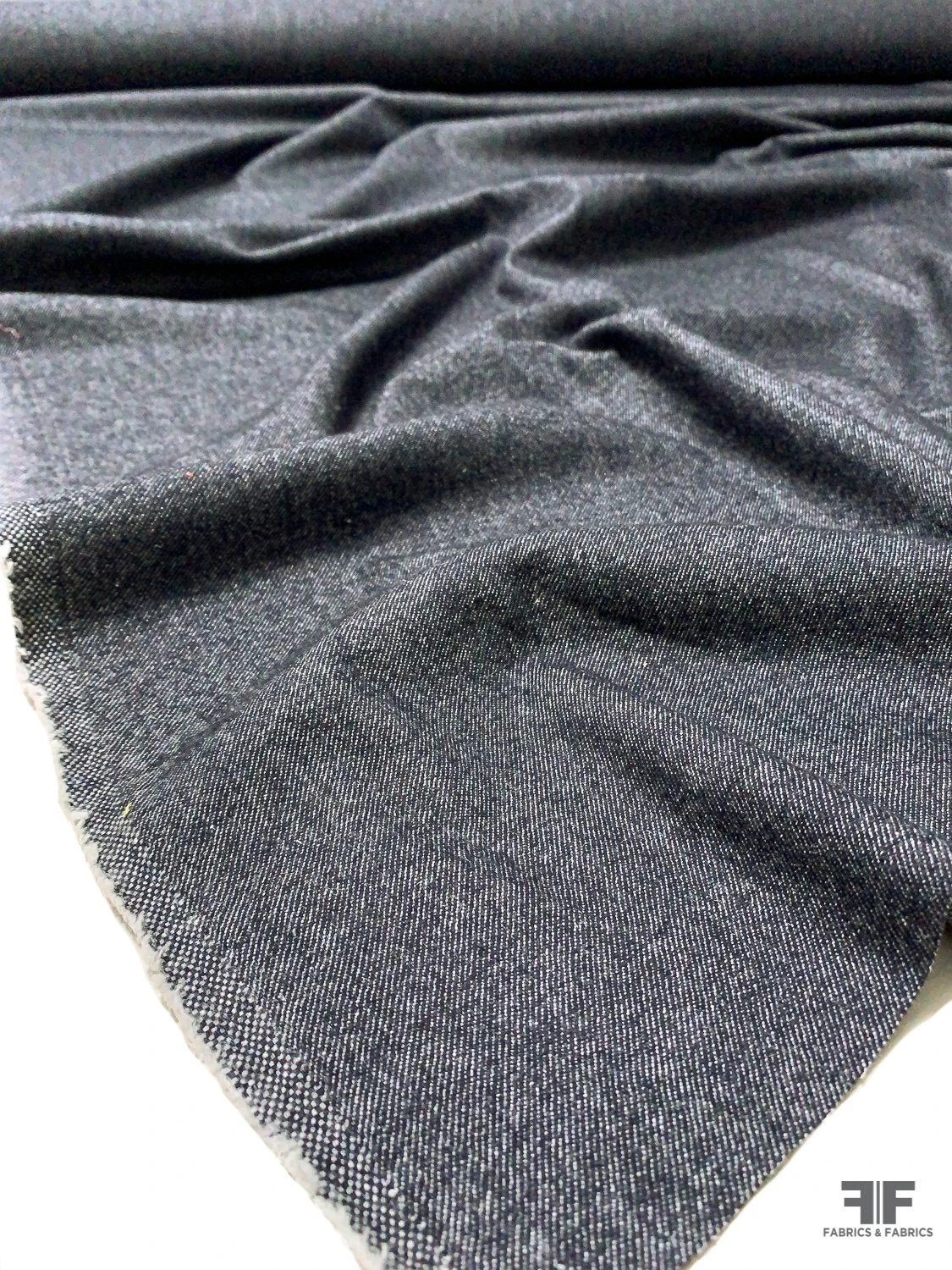 Italian Wool Blend Flannel Gabardine - Denim Navy 8 Italian Wool Blend Flannel Gabardine - Denim Navy - Image 6