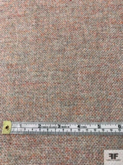 Italian Tone-on-Tone Jacket-Weight Wool Coating - Grey / Orange 12 Italian Tone-on-Tone Jacket-Weight Wool Coating - Grey / Orange -Fabrics And Fabrics Store 11614 4