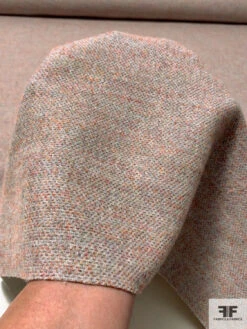 Italian Tone-on-Tone Jacket-Weight Wool Coating - Grey / Orange 13 Italian Tone-on-Tone Jacket-Weight Wool Coating - Grey / Orange -Fabrics And Fabrics Store 11614 5