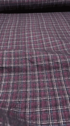 2-Ply Reversible Wool And Cotton Felted Plaid Coating - Dusty Rose / Blue / Yellow / White / Black 3 2-Ply Reversible Wool And Cotton Felted Plaid Coating - Dusty Rose / Blue / Yellow / White / Black