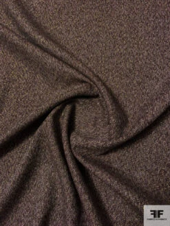Italian Sparkle Wool Suiting With Lurex Fibers - Brown / Lilac / Gold -Fabrics And Fabrics Store 11646 1